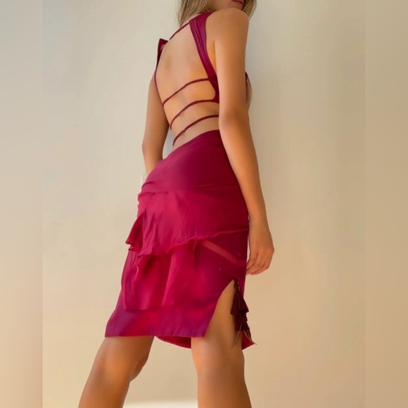 Vintage Gucci Runway Bustier Cutout Silk Mini Dress 42 6 Corset Open Back 2000s - Picture 3 of 15